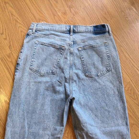 ABERCROMBIE FITCH CROSS-FRONT '90s STRAIGHT ULTRA HIGH RISE JEAN CURVE LOVE 16L - Picture 5 of 6
